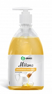 Жидкое крем-мыло "Milana" молоко и мед с дозатором (флакон 500 мл)