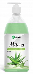 Жидкое крем-мыло Milana алоэ вера с дозатором (флакон 1000 мл)