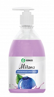 Жидкое крем-мыло "Milana" черника в йогурте с дозатором (флакон 500 мл) фото