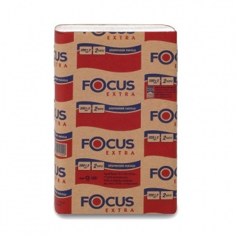 Бумажные полотенца FOCUS Extra Z-сложения, 2 слоя фото