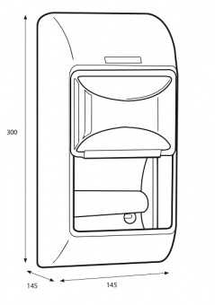 Диспенсер Katrin Toilet 2-Roll Dispenser - Black 104452 фото