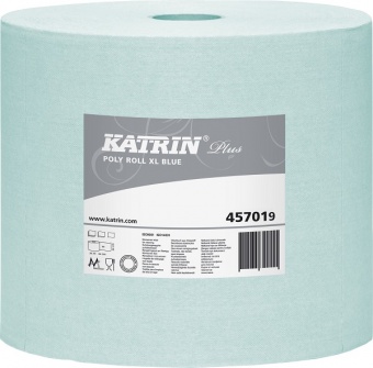 Протирочные материалы в упаковках-диспенсерах Katrin Plus Poly Industrial Roll XL Blue 457019 фото