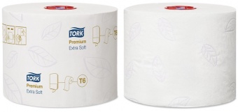 Трехслойная туалетная бумага Tork Mid-size в миди-рулонах фото