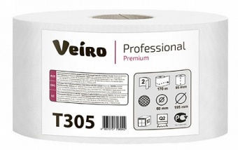 Туалетная бумага в средних рулонах Veiro Professional Premium T305 фото
