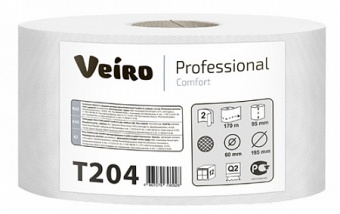 Туалетная бумага в средних рулонах Veiro Professional Comfort T204 фото