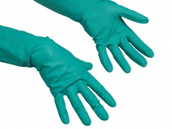 Универсальные перчатки Нитриловые перчатки с высокой стойкостью к химическим средствам фото